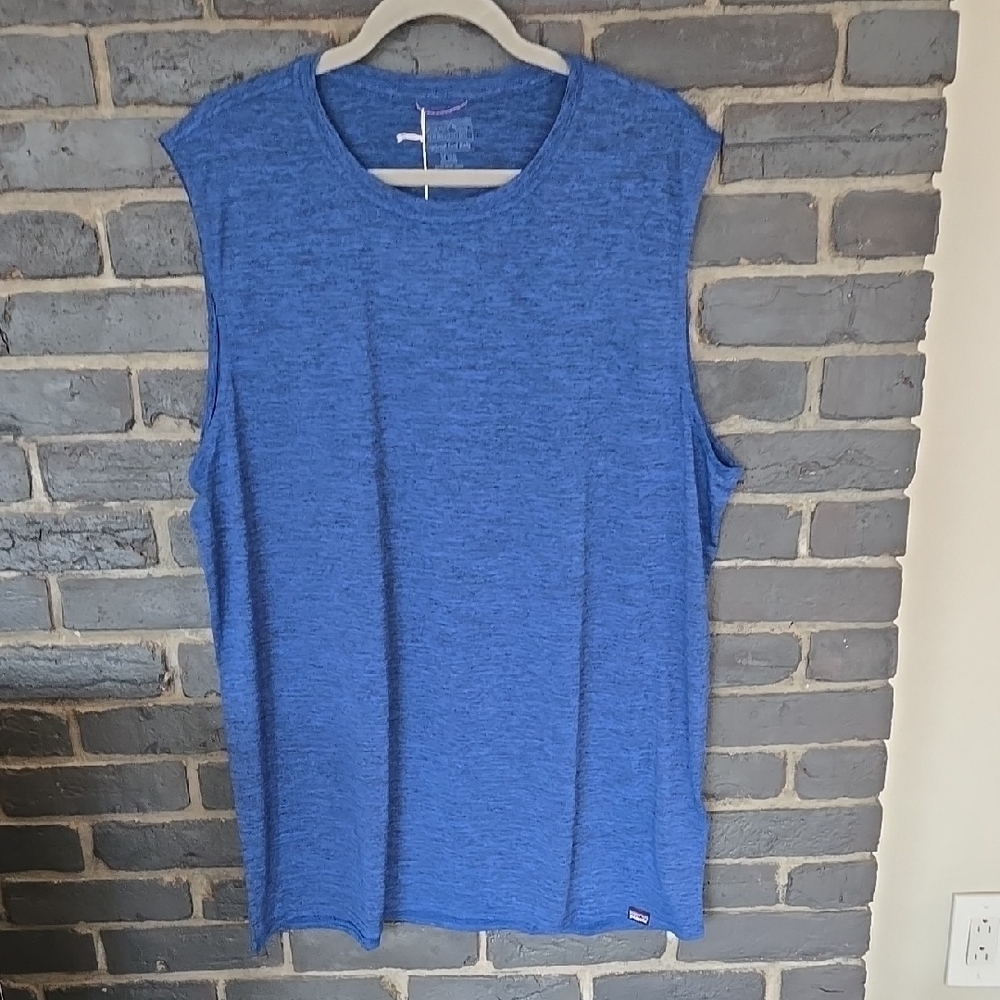 Blue Sleeveless Men's Tank